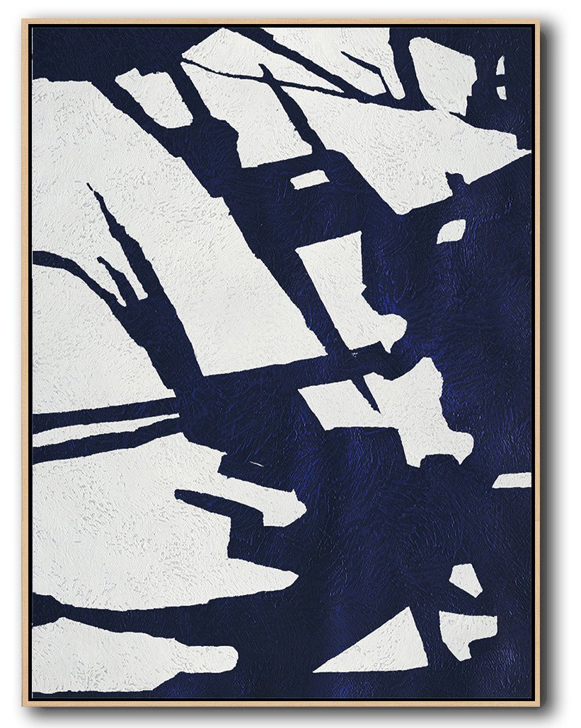 Navy Blue Minimal Art #NV108B